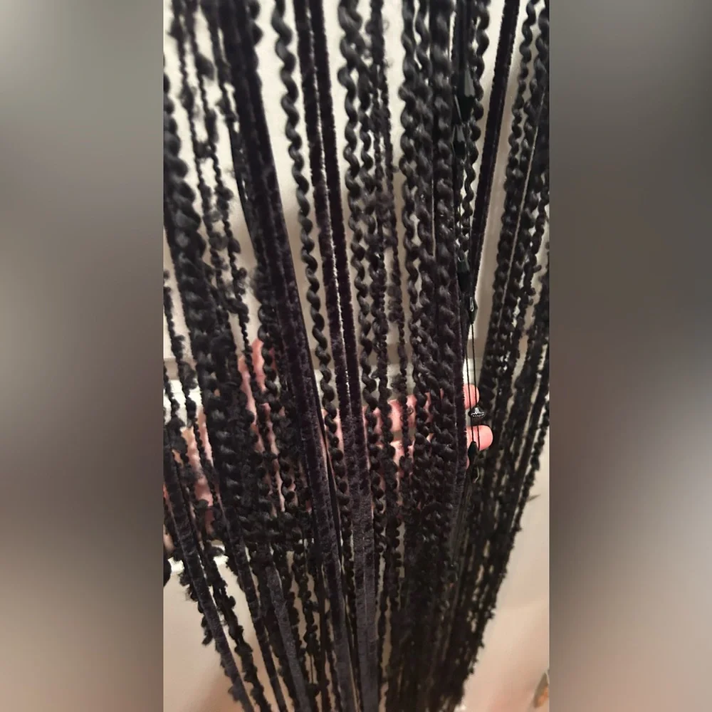 Black Crochet Dreamcatcher Handmade 5 foot / 19